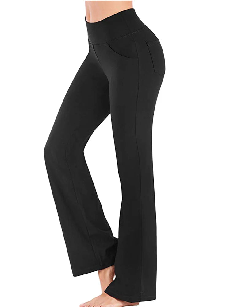 Arenvie | High-Waist Flared Elegance Pants